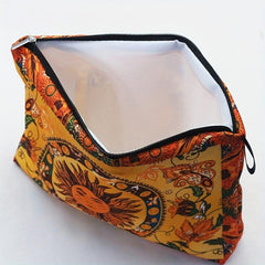Vintage Retro Print Travel Makeup Pouch Toiletry Organizer