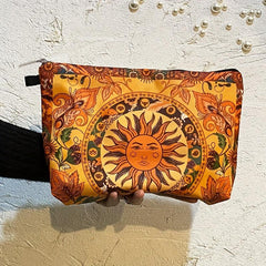 Vintage Retro Print Travel Makeup Pouch Toiletry Organizer