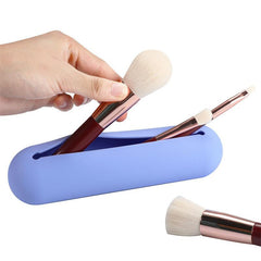 Silicon Travel Makeup Brush Holder Portable Organizer Pouch