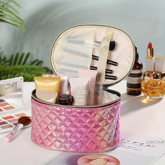 Glitter Makeup Handbag Large Capacity Cosmetic Bag Zipper Toiletry Wash Bag