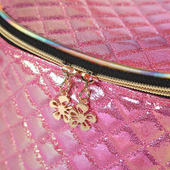 Glitter Makeup Handbag Large Capacity Cosmetic Bag Zipper Toiletry Wash Bag