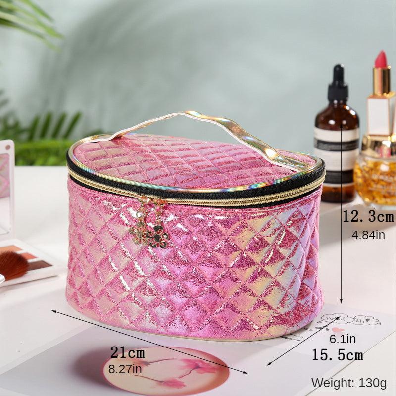 Glitter Makeup Handbag Large Capacity Cosmetic Bag Zipper Toiletry Wash Bag