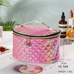 Glitter Makeup Handbag Large Capacity Cosmetic Bag Zipper Toiletry Wash Bag