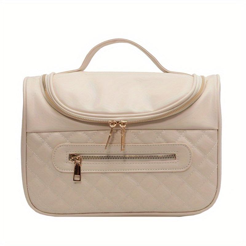 Solid Portable Makeup Satchel Bag Lightweight Storage Bag