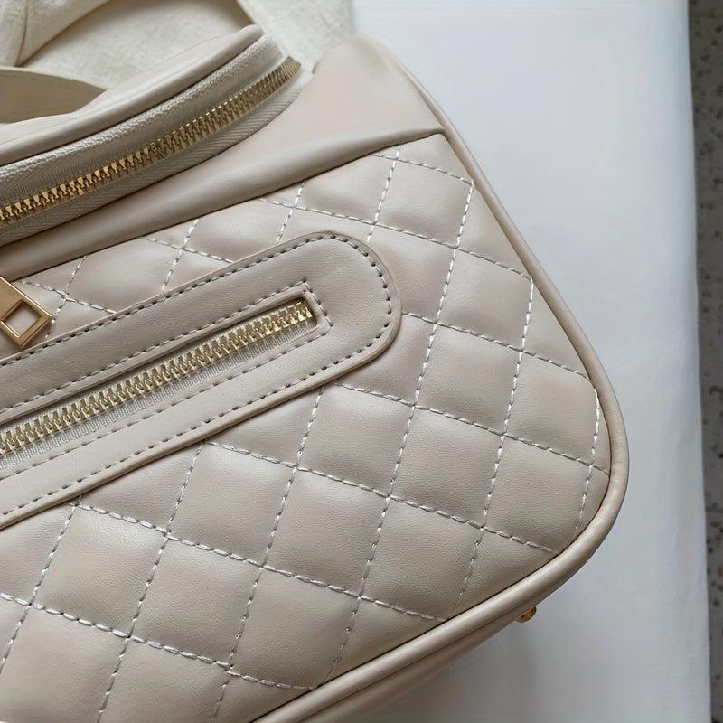 Solid Portable Makeup Satchel Bag Lightweight Storage Bag