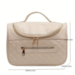 Solid Portable Makeup Satchel Bag Lightweight Storage Bag