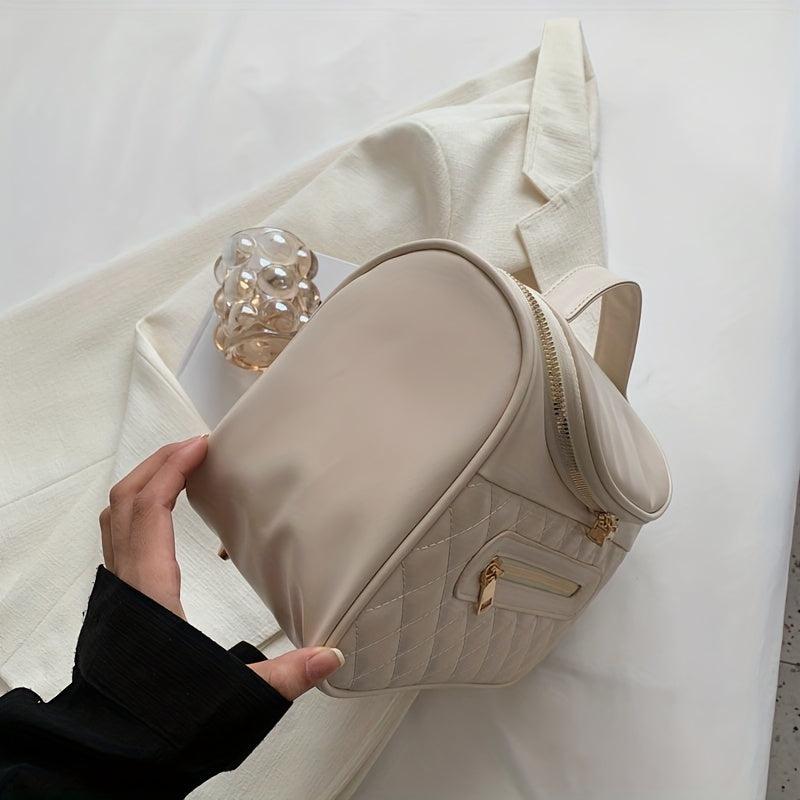 Solid Portable Makeup Satchel Bag Lightweight Storage Bag