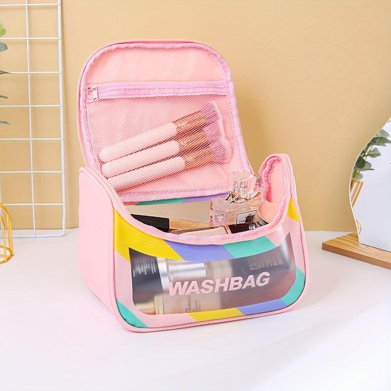 Letter Print Cosmetic Bag Large Capacity Multifunctional Handbag