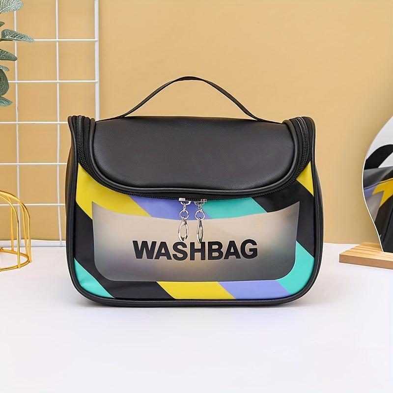 Letter Print Cosmetic Bag Large Capacity Multifunctional Handbag