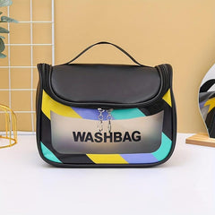 Letter Print Cosmetic Bag Large Capacity Multifunctional Handbag