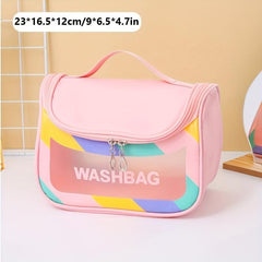 Letter Print Cosmetic Bag Large Capacity Multifunctional Handbag