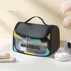 Letter Print Cosmetic Bag Large Capacity Multifunctional Handbag