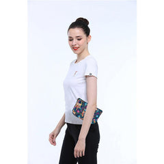 Sloth & Floral Print Zipper Cosmetic Bag Waterproof Makeup Storage Bag