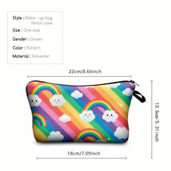 Rainbow Print Cos. Storage Bag Portable Makeup Pouch Toiletry Bag