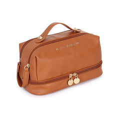 Travel Storage Makeup Bag Organizer Faux Leather Toiletry Wash Bag