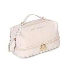 Travel Storage Makeup Bag Organizer Faux Leather Toiletry Wash Bag