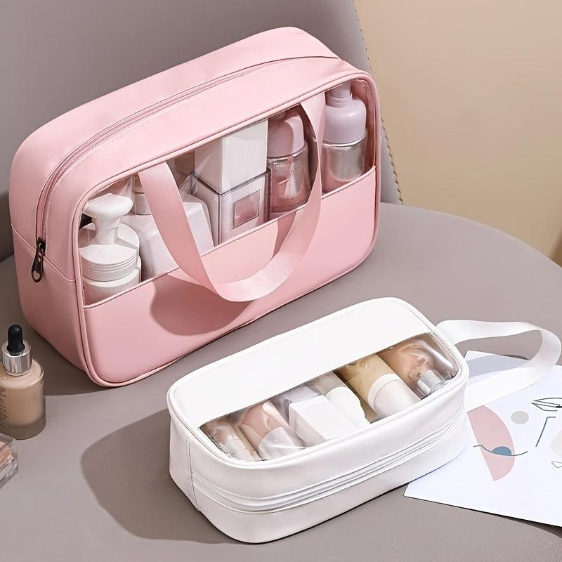 Waterproof Toiletry Travel Bag Zipper Cosmetic Bag Large Capacity Makeup Storage