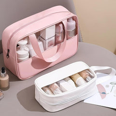 Waterproof Toiletry Travel Bag Zipper Cosmetic Bag Large Capacity Makeup Storage