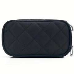 Portable Makeup Zipper Pouch Solid Clutch Bag
