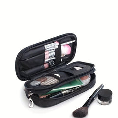 Portable Makeup Zipper Pouch Solid Clutch Bag