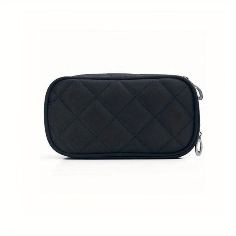 Portable Makeup Zipper Pouch Solid Clutch Bag