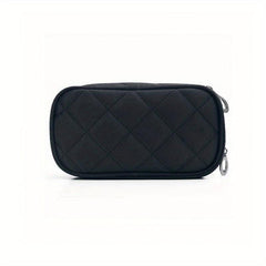 Portable Makeup Zipper Pouch Solid Clutch Bag