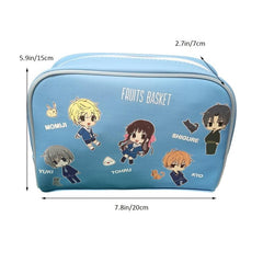 Cartoon Pattern Cosmetic Organizer Travel Toiletry Storage Bag Zipper Makeup Bag