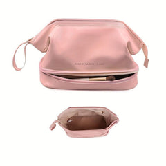 Waterproof Cosmetic Bag PU Leather Makeup Storage Organizer