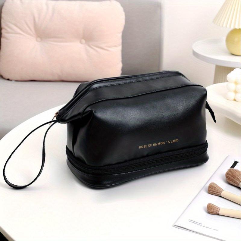 Waterproof Cosmetic Bag PU Leather Makeup Storage Organizer