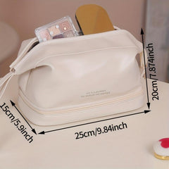 Waterproof Cosmetic Bag PU Leather Makeup Storage Organizer