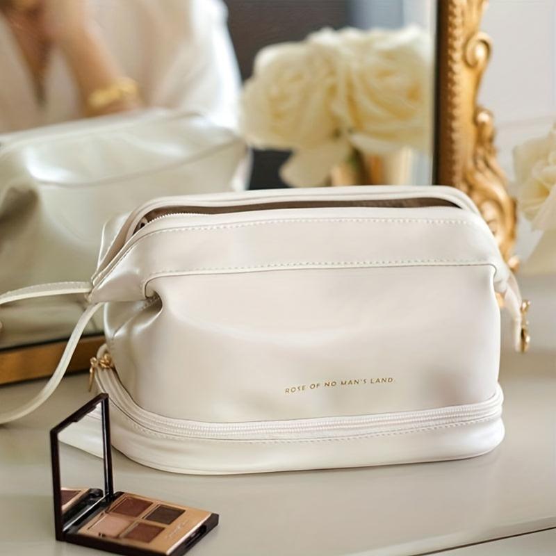 Waterproof Cosmetic Bag PU Leather Makeup Storage Organizer