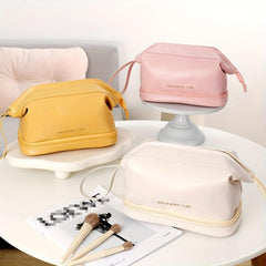 Waterproof Cosmetic Bag PU Leather Makeup Storage Organizer