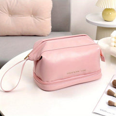 Waterproof Cosmetic Bag PU Leather Makeup Storage Organizer