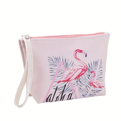 Flamingo Print Makeup Pouch Waterproof Toiletry Organizer