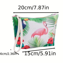 Flamingo Print Makeup Pouch Waterproof Toiletry Organizer