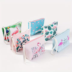 Flamingo Print Makeup Pouch Waterproof Toiletry Organizer