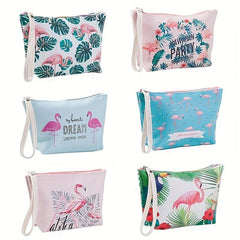 Flamingo Print Makeup Pouch Waterproof Toiletry Organizer