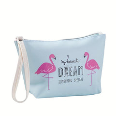 Flamingo Print Makeup Pouch Waterproof Toiletry Organizer