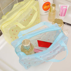Waterproof Lightweight Portable Cosmetic Bag Double Handle Zipper Toiletry Bag