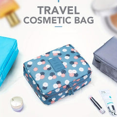 Floral Print Cosmetic Bag Lightweight Travel Makeup Pouch Portable Toiletry Bag