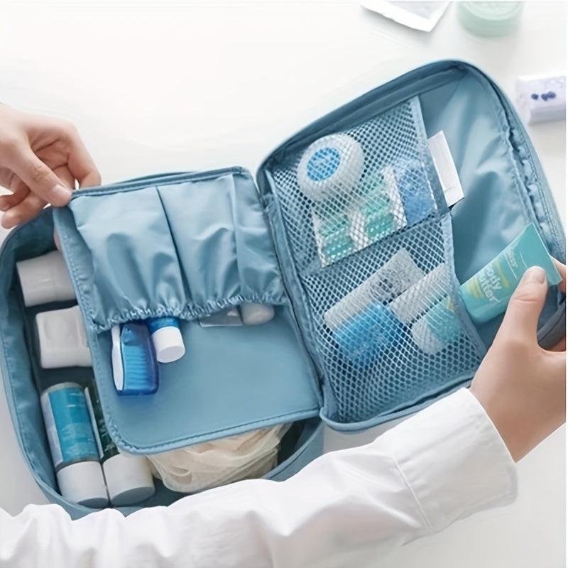 Floral Print Cosmetic Bag Lightweight Travel Makeup Pouch Portable Toiletry Bag