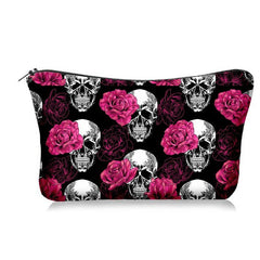 Flower & Skull Storage Bag Makeup Pouch Coin Purse