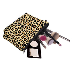 Leopard Pattern Zipper Pouch Carry On Bag Clutch Coin Purse