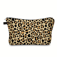 Leopard Pattern Zipper Pouch Carry On Bag Clutch Coin Purse