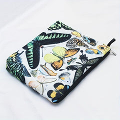 Vintage Butterfly Print Cosmetic Bag Portable Travel Makeup Pouch