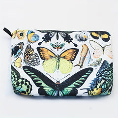 Vintage Butterfly Print Cosmetic Bag Portable Travel Makeup Pouch