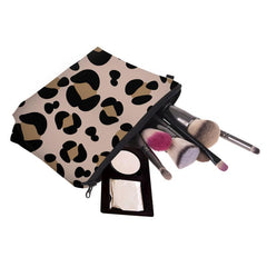Leopard Print Makeup Pouch Carry On Bag Clutch Storage Bag