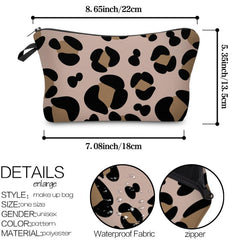 Leopard Print Makeup Pouch Carry On Bag Clutch Storage Bag