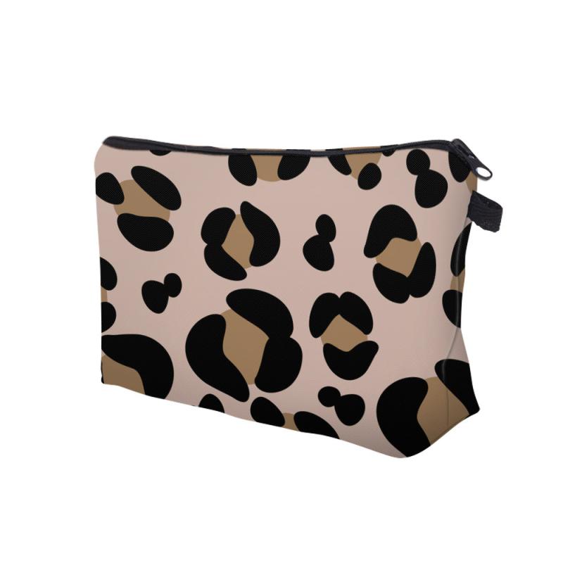 Leopard Print Makeup Pouch Carry On Bag Clutch Storage Bag