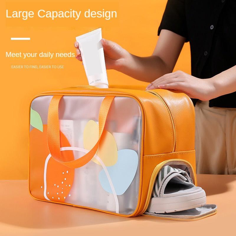Travel Storage Handbag Versatile Toiletry Wash Bag Waterproof Satchel Bag